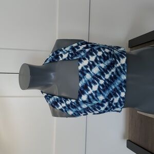 Lands' End Blue Tie-Dye Bikini Top